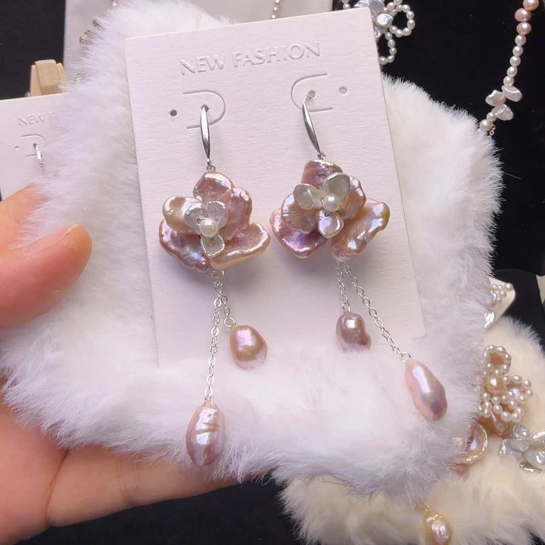 锆石纯铜925银耳钩