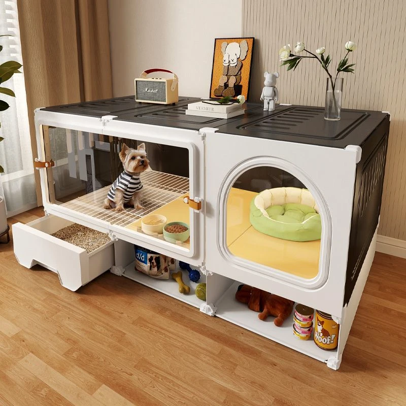 狗笼子带厕所分离围栏一体小型犬专用狗窝一室一厅一卫