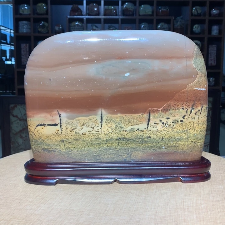 ，广西国画石摆件，收藏观赏