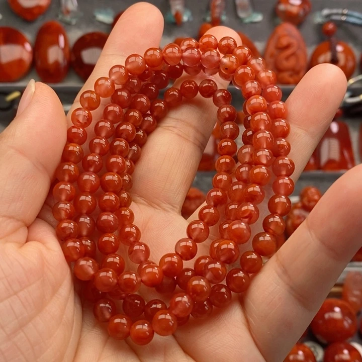 南红玛瑙5+佛珠未镶嵌