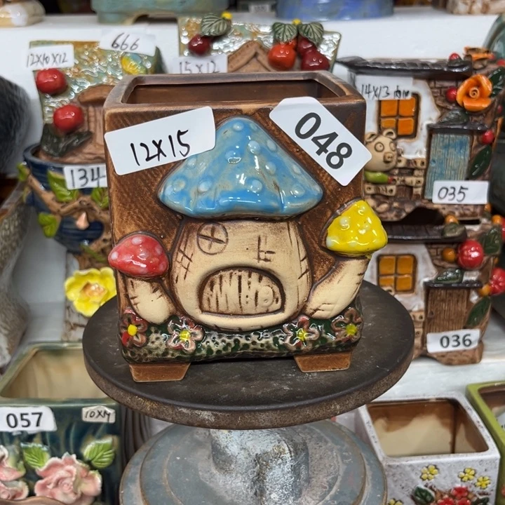 紫砂花盆粗陶材质多肉花盆