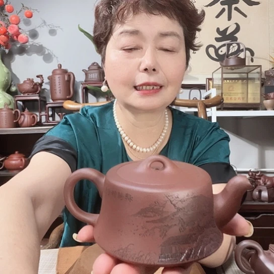 茶壶红泥原矿紫砂壶