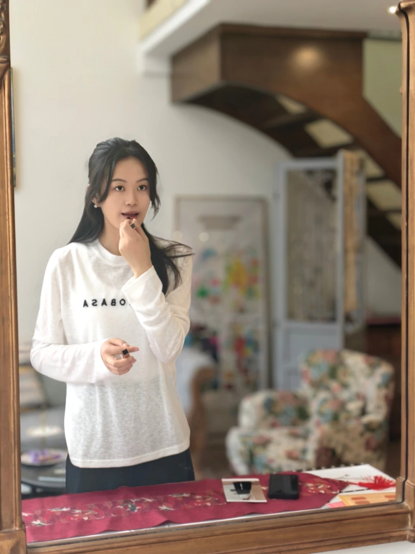 #上新 丝麻字母T上衣