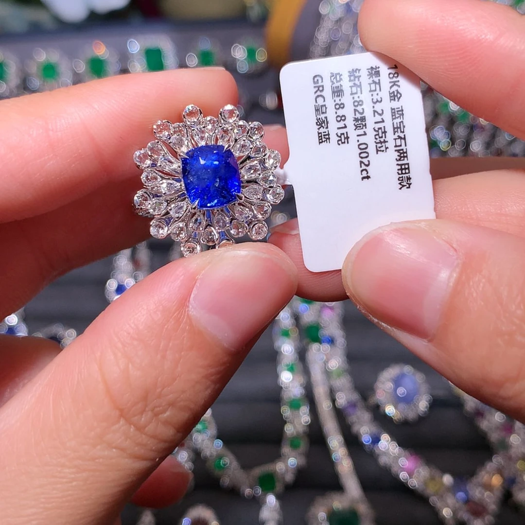 【闪购商品】蓝宝石戒指18K金镶嵌