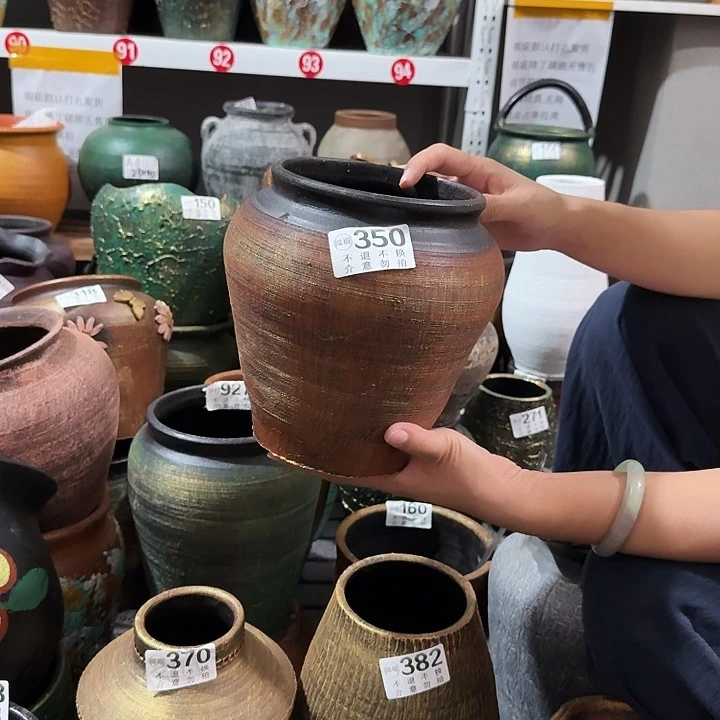 瑕疵金色坛子350高度20口径的14