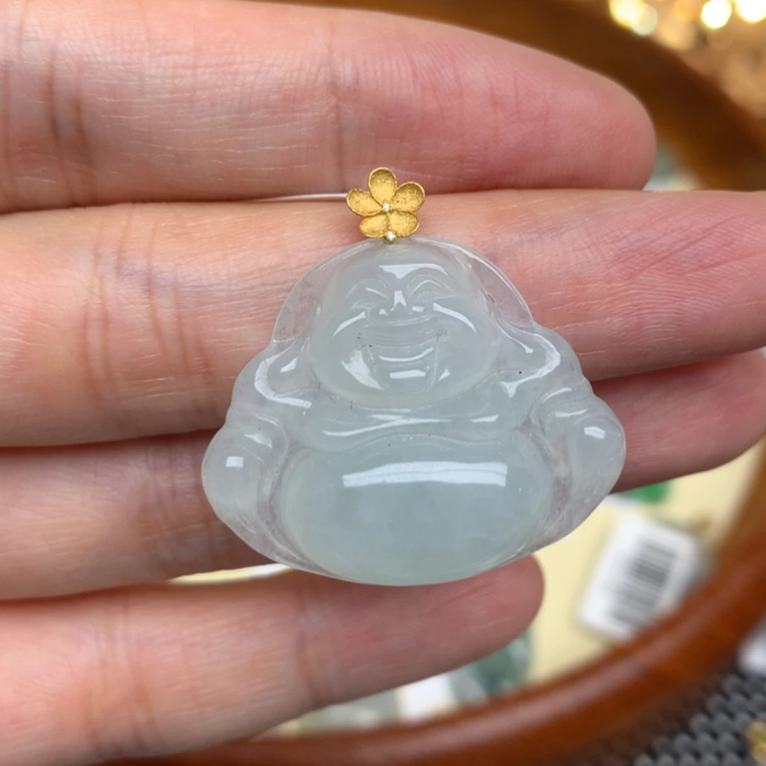颈饰18K金镶嵌翡翠