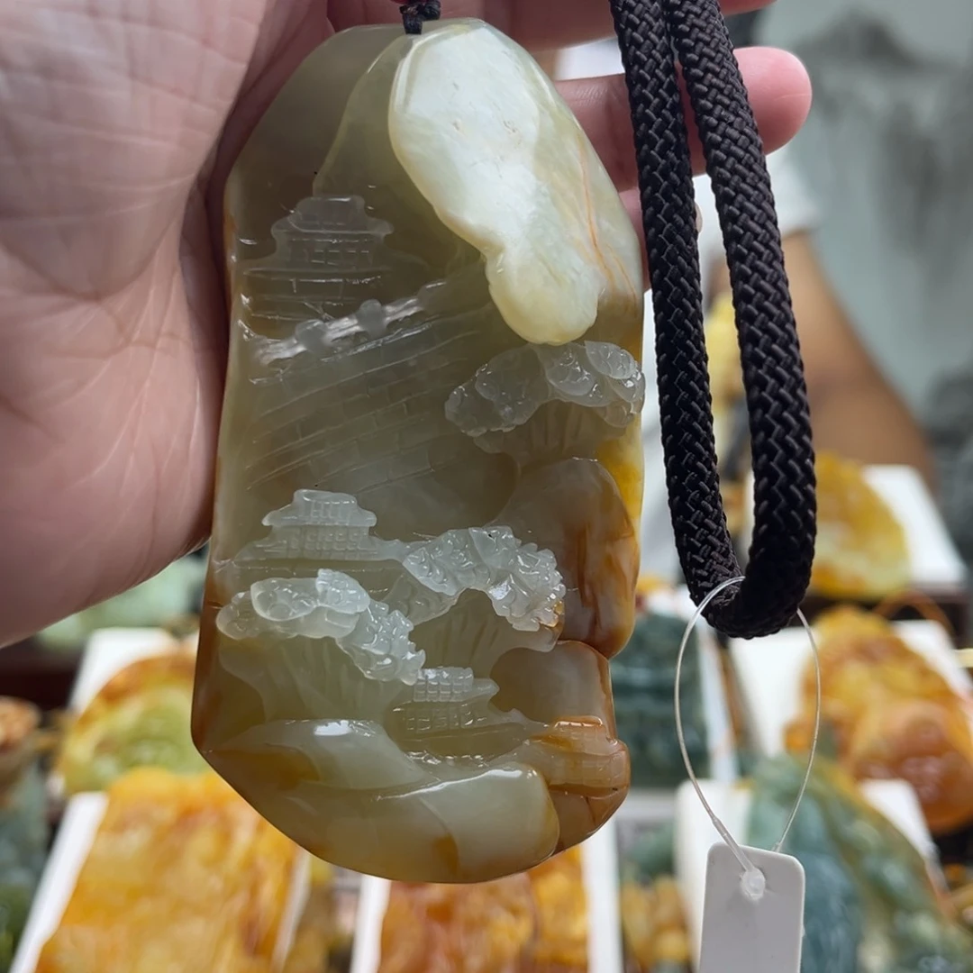 岫玉未镶嵌手把件手把
