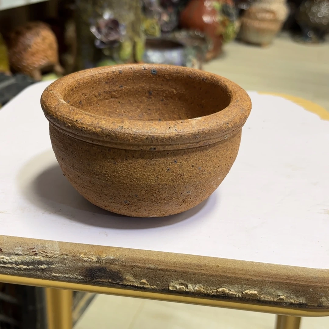 泥塑古镇炻陶花盆