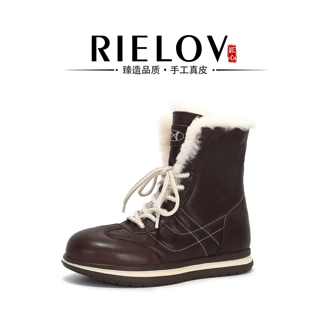 RIELOV【清清】增高3cm时尚潮流百搭女士雪地靴  251022