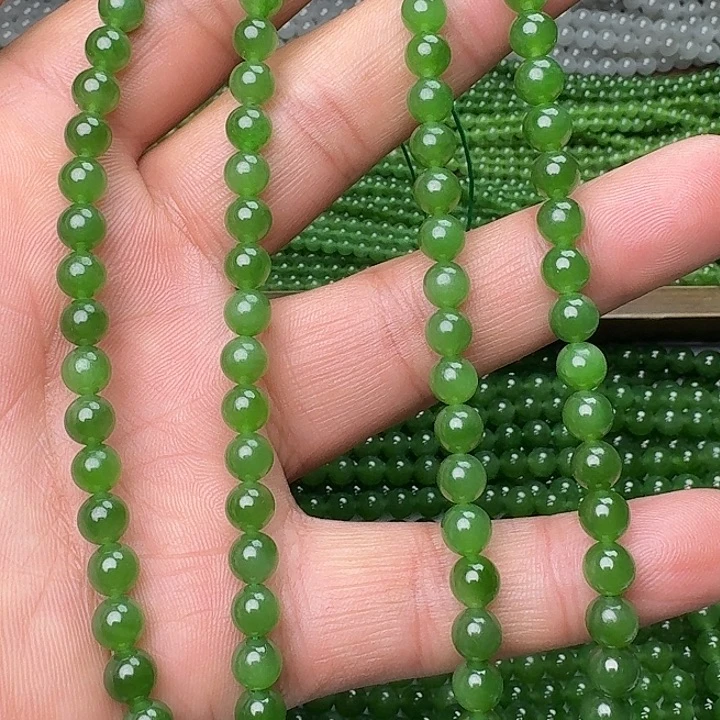 和田玉未镶嵌颈饰碧玉冰阳绿卡6