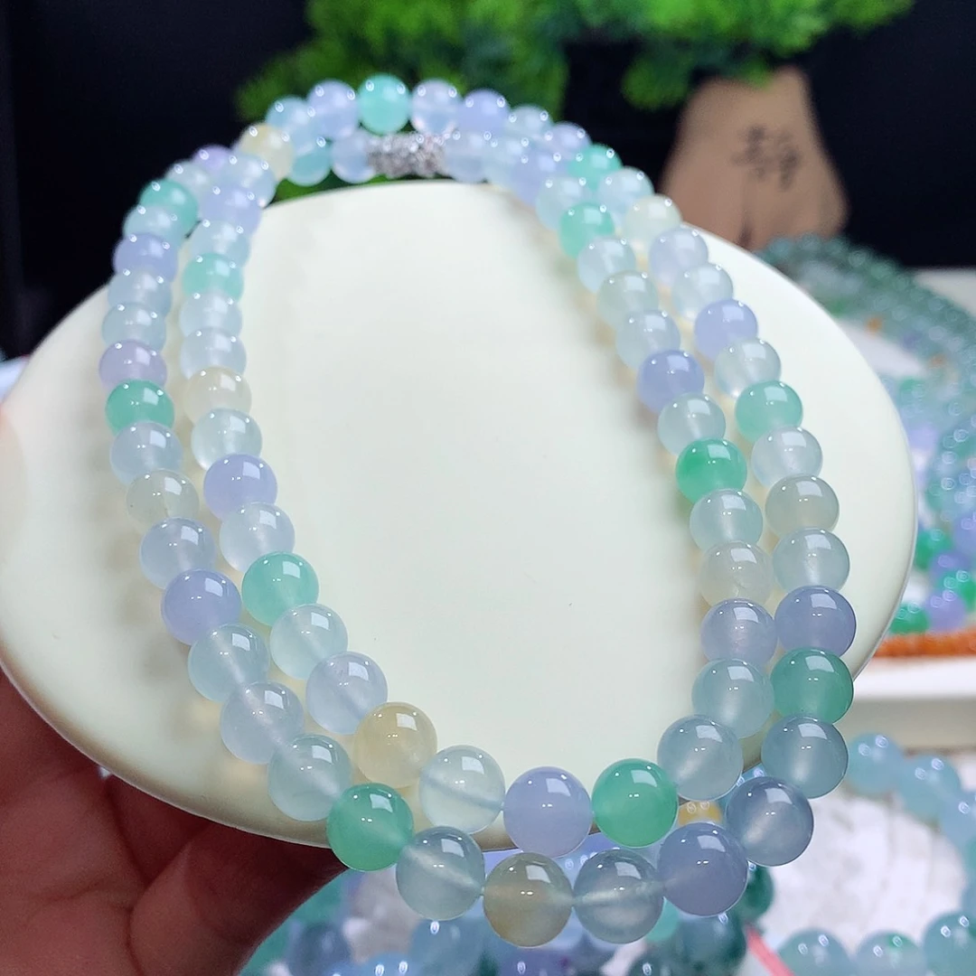 项链未镶嵌翡翠卡8mm