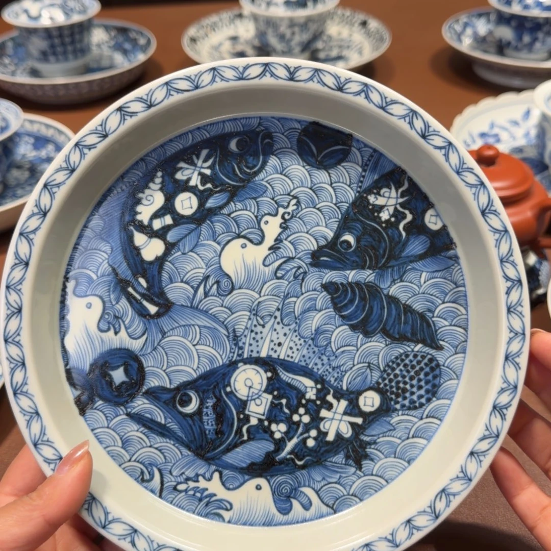 手工手绘茶具壶承