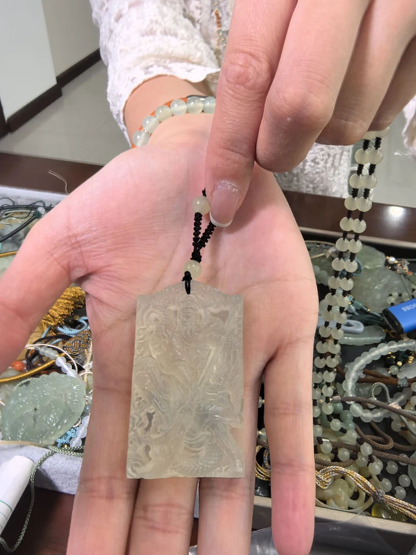 非金属树脂手链 手工气质白冰关公