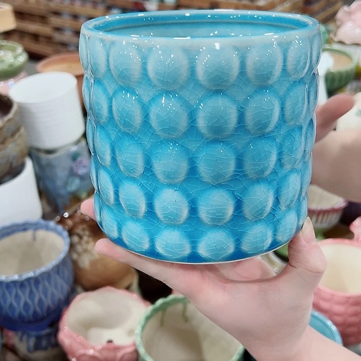 有孔，凑单福利满10元发货陶瓷多肉花盆！