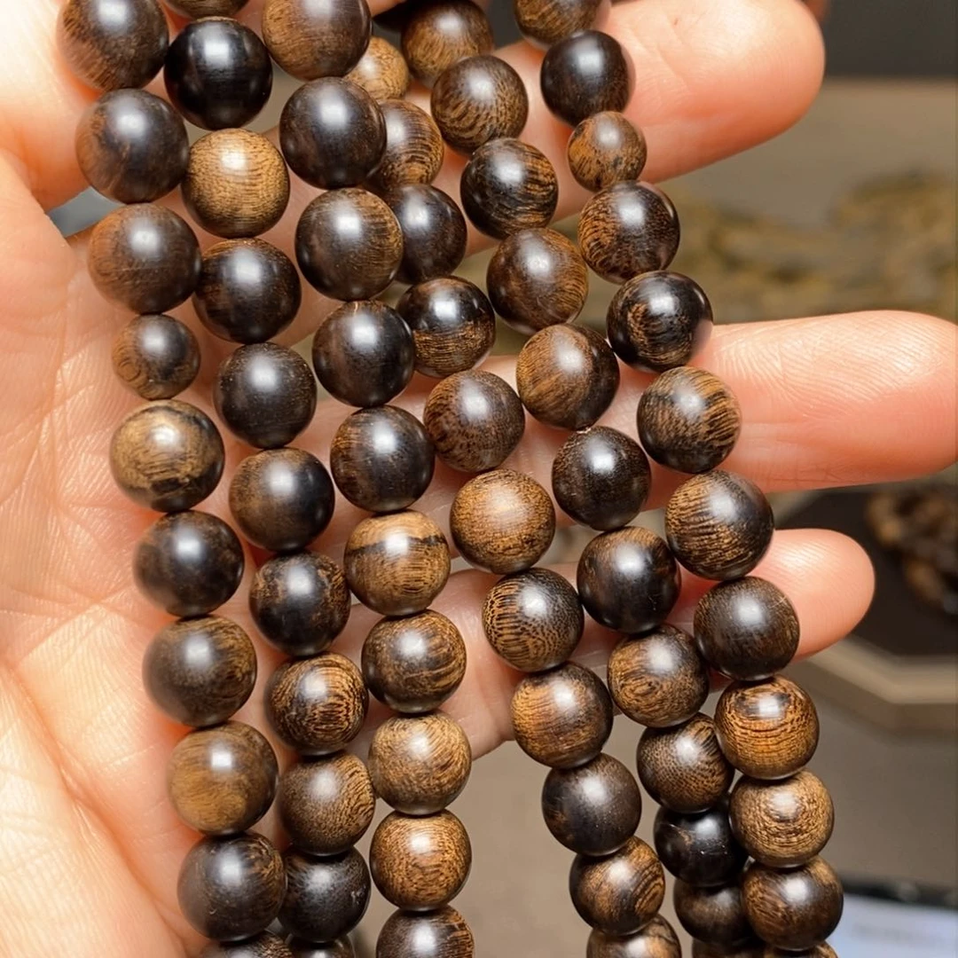 沉香手串越南芽庄白棋楠瘤疤08×108