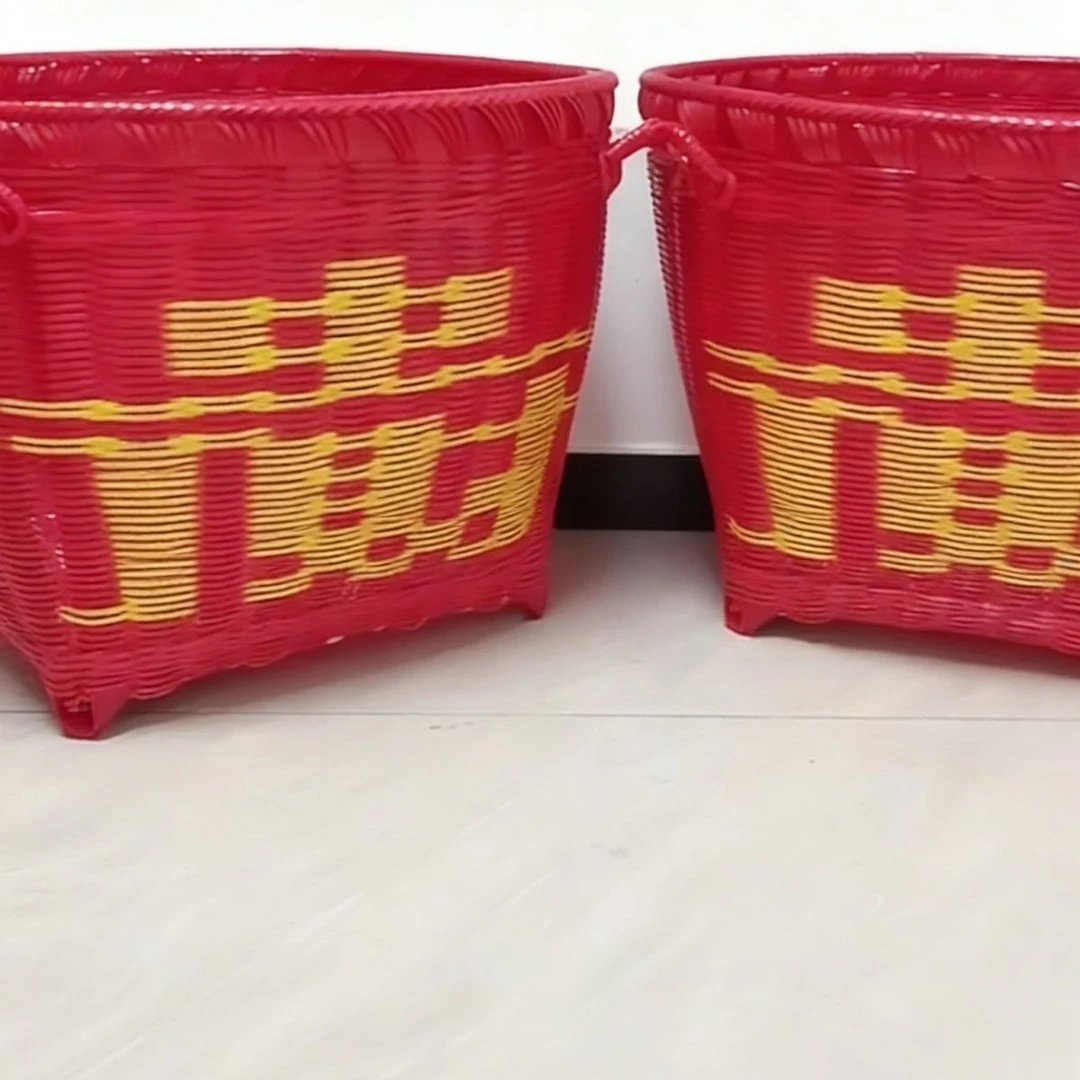 收纳乔迁结婚拜神箩筐簸箕大众收纳筐家用菜篮复古纯手工藤编淘米