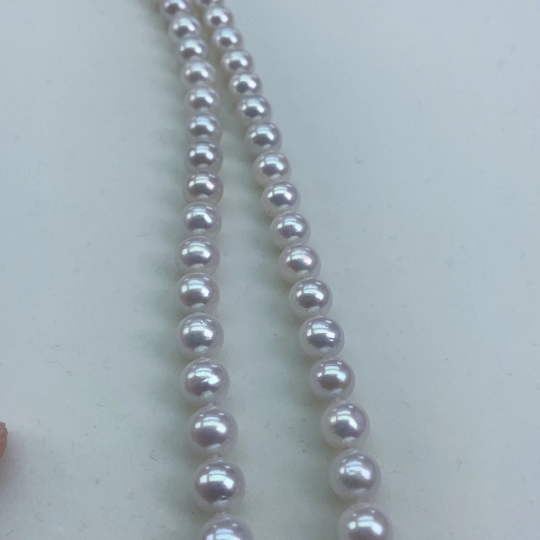 银S925镶嵌淡水珍珠8-9极强光炫彩正圆