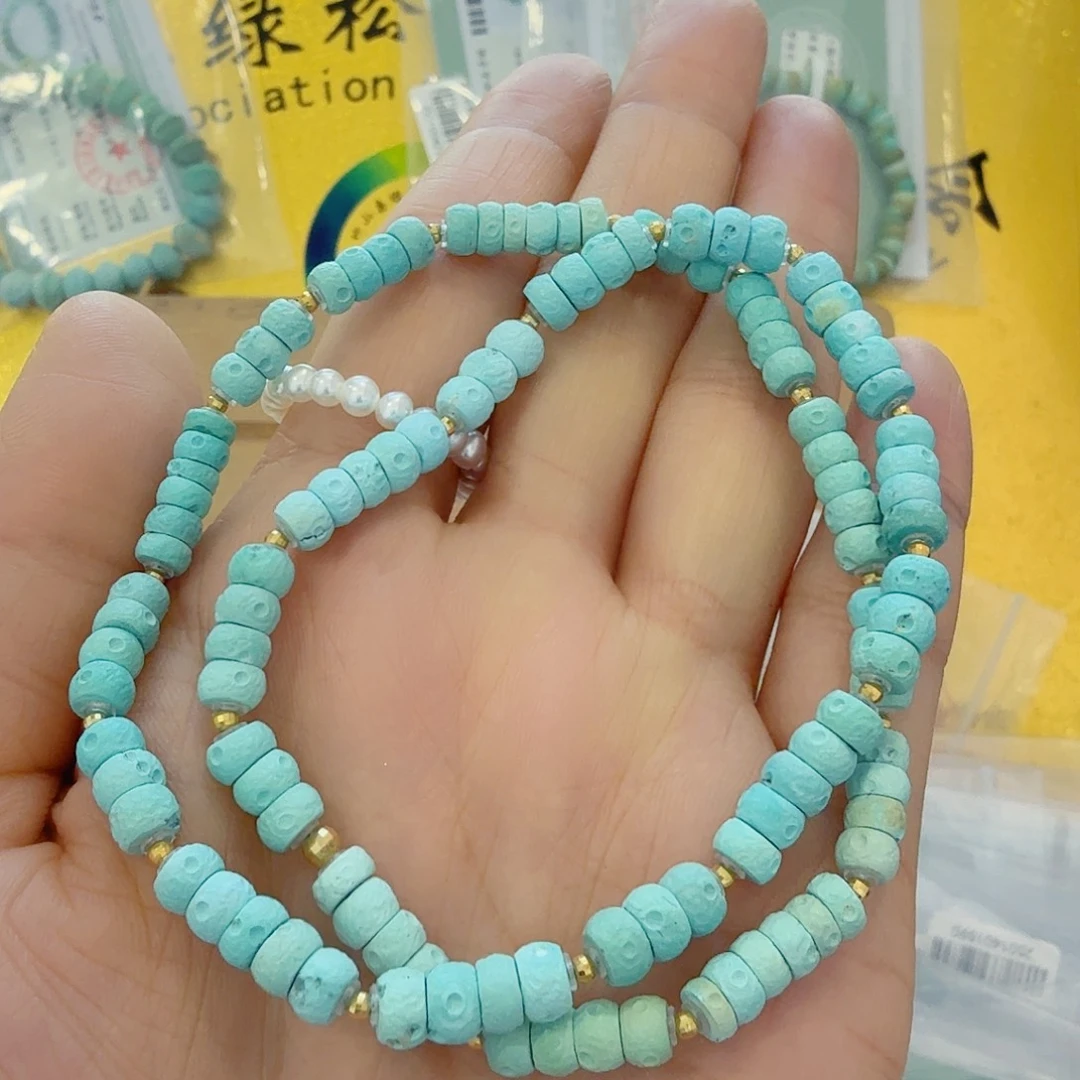 绿松石18K金镶嵌珠宝奇石