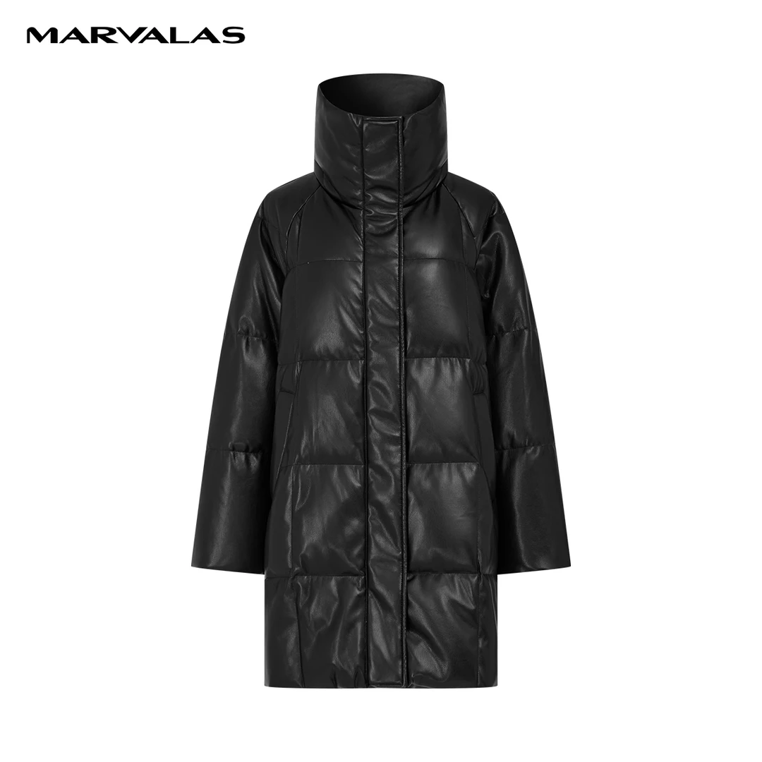 【小七专属】曼德诗皮质2025秋季新款立领轻盈保暖蓬松加厚外套