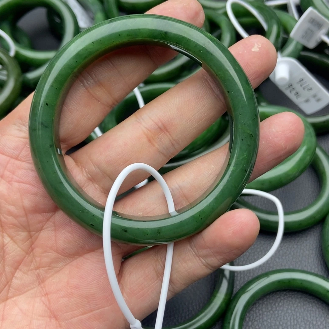 和田玉（碧玉）未镶嵌手镯12-58.7