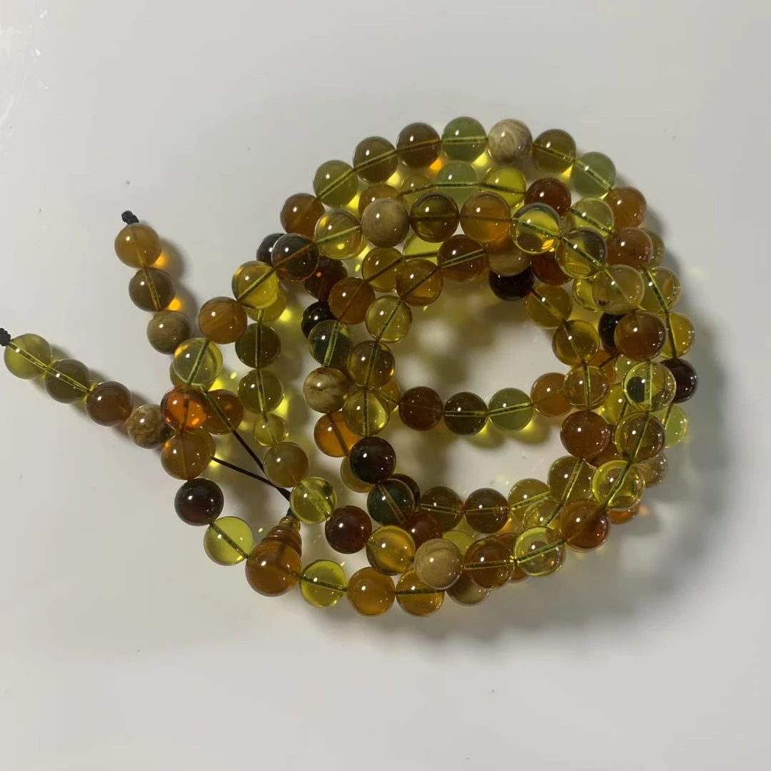 天然缅甸琥珀项链