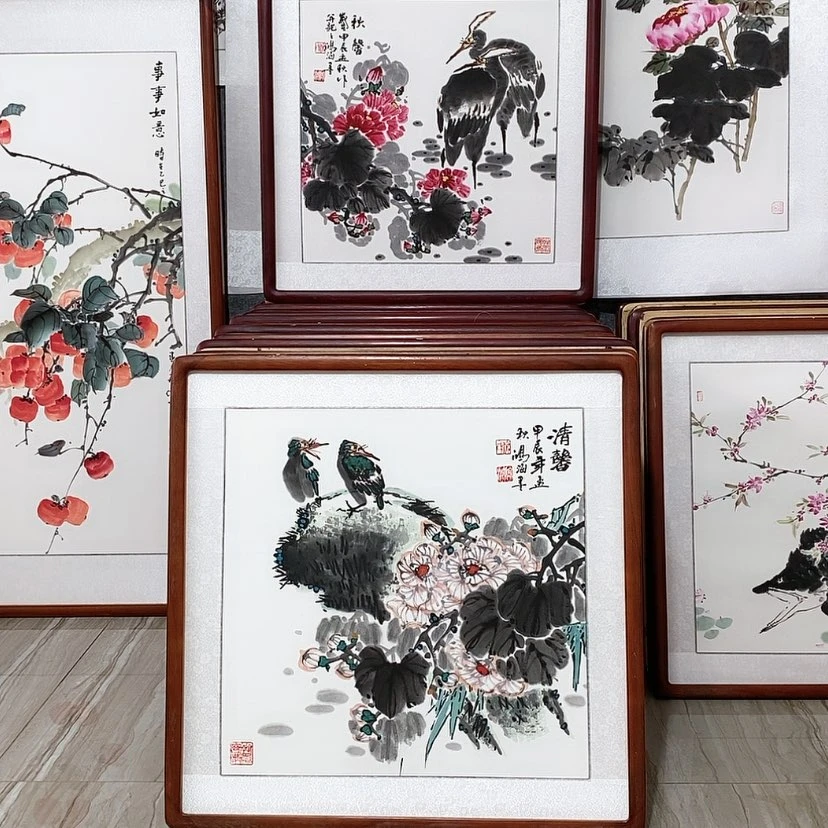【闪购商品】国画书画作品带框63×63厘米