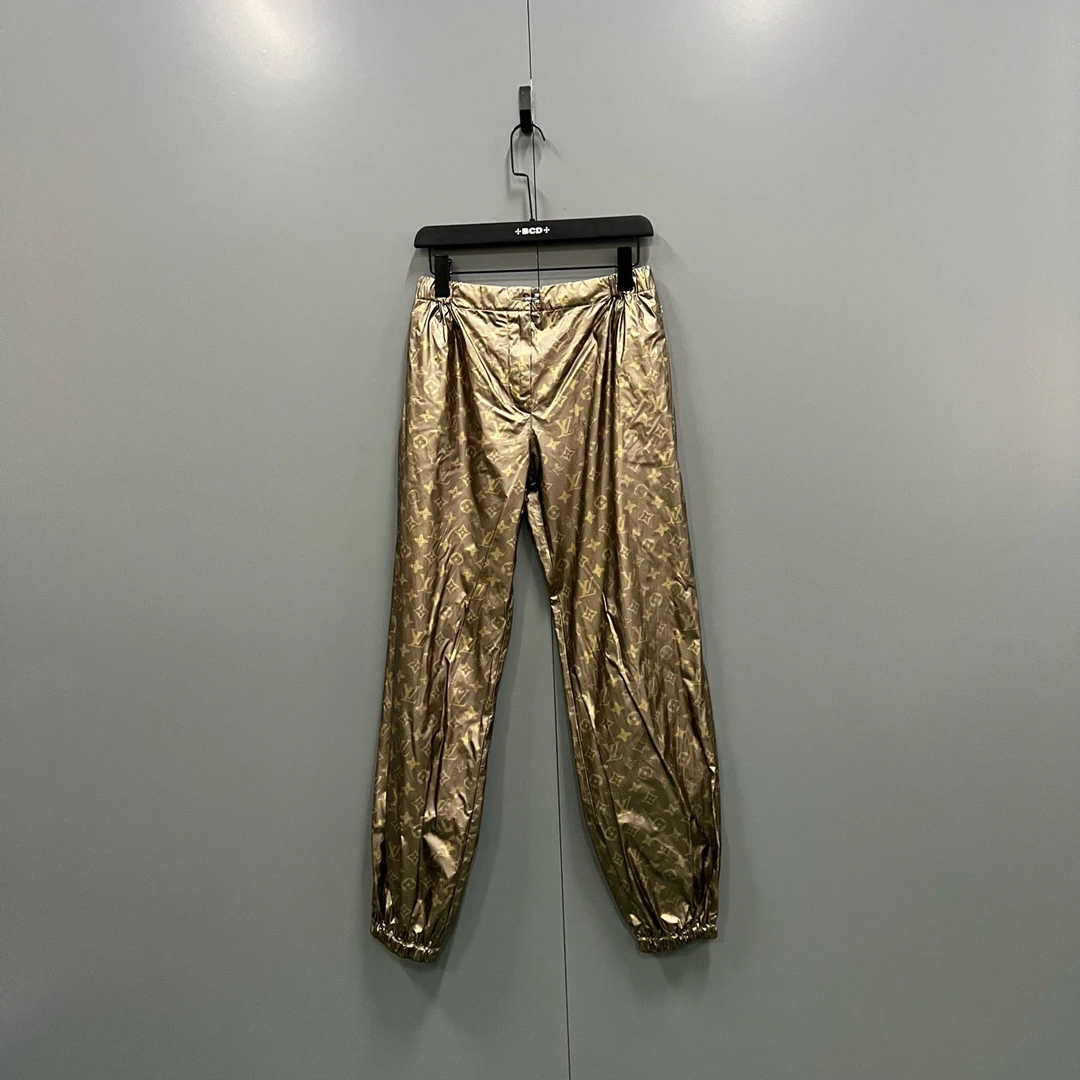 95新 LouisVuitton/路易威登 q218 金色老花满印长裤 38码/fg2068