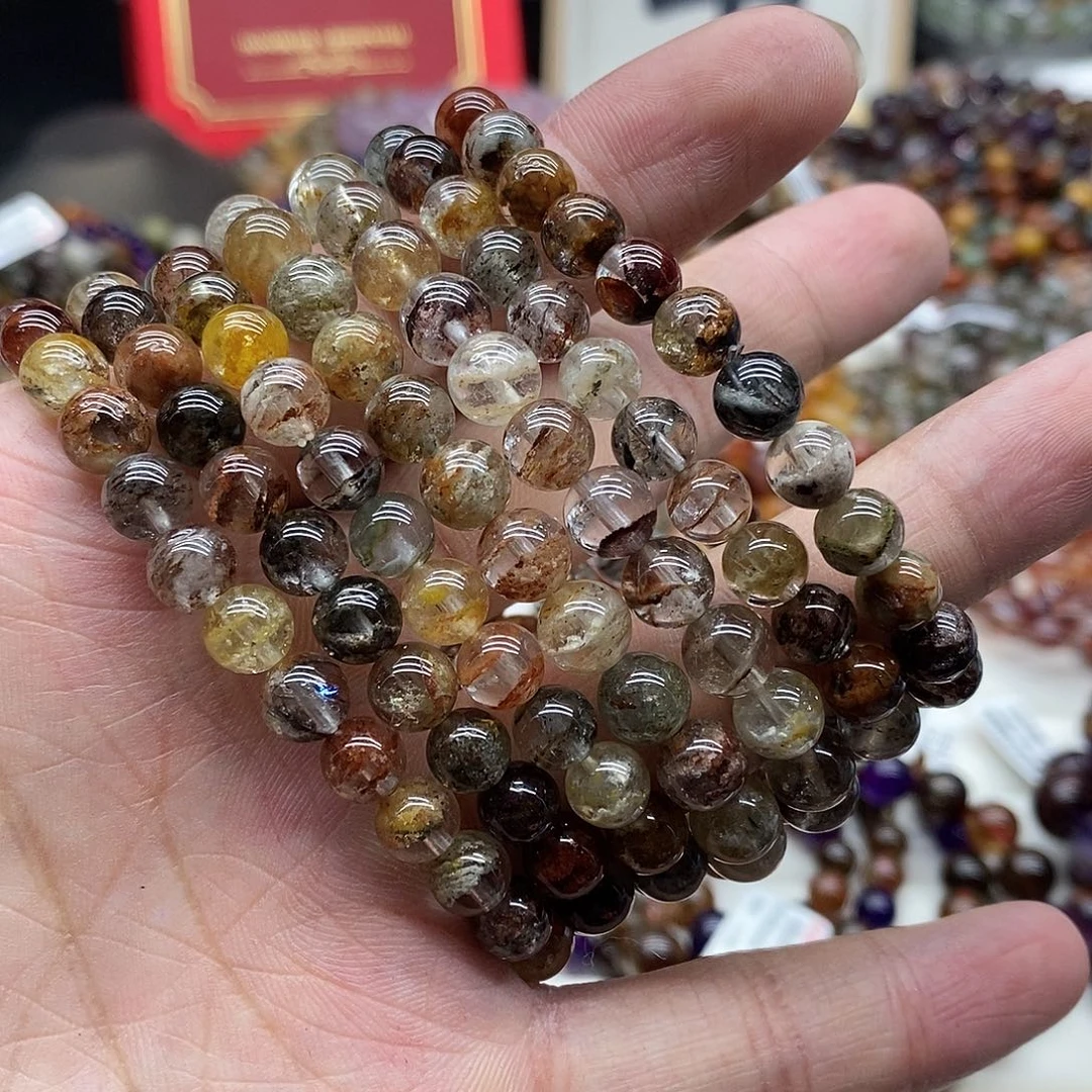 水晶手链未镶嵌多样性发货发一条