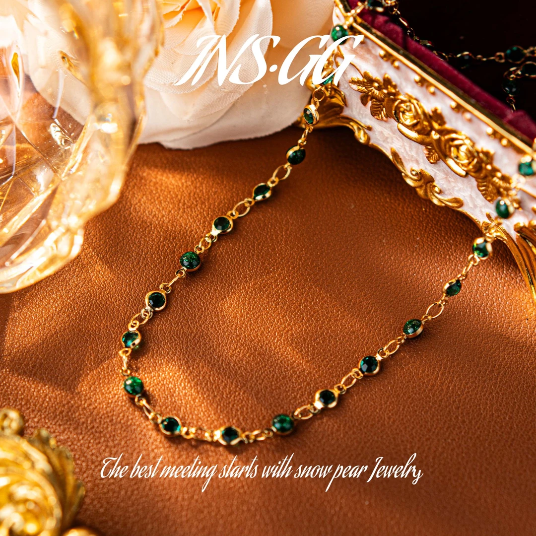 铜合金琉璃项链 【INS · GG】铜 ♠ 一碧千里 DCX2642项链·中长