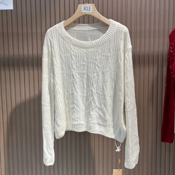 2608羊毛烫钻毛衣