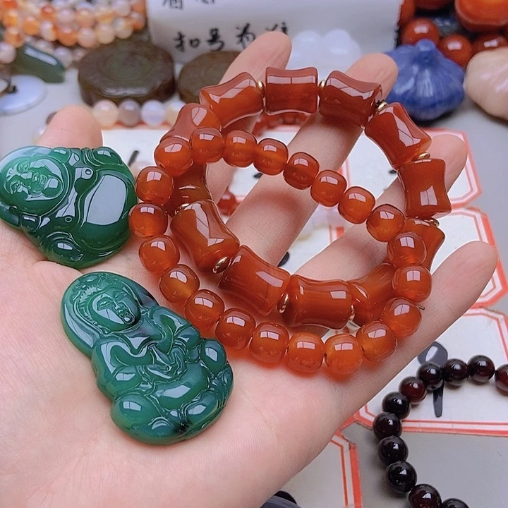 【闪购商品】未镶嵌玛瑙/玉髓珠宝半成品姑*