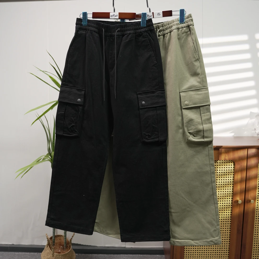 【U】休闲美式复古宽松大口袋工装阔腿裤00920-A13-6和A13-7