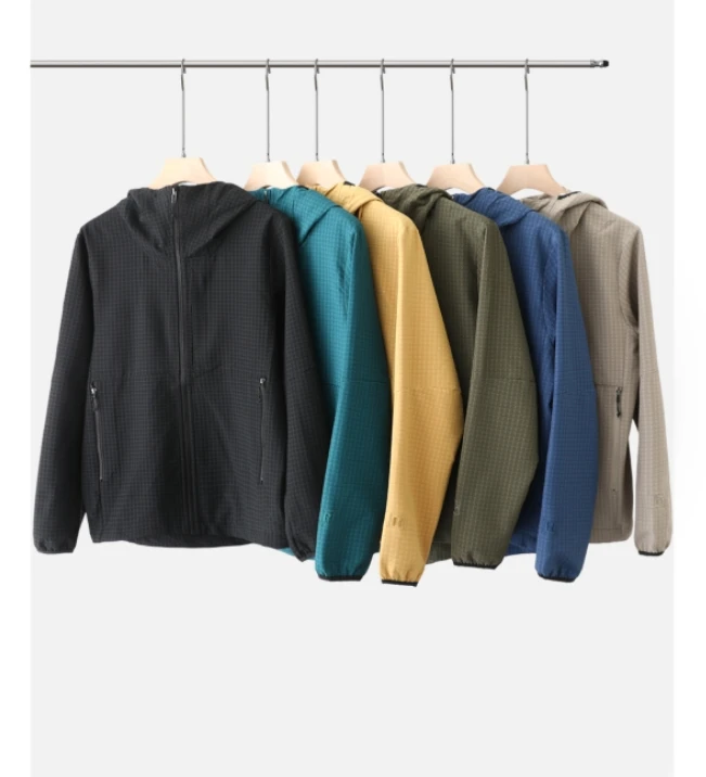 春秋户外休闲运动连帽梭织防风男女同款宽松时尚外套 YLF00136