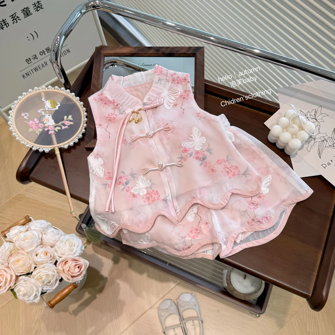 【泡芙baby】桃之夭夭！2025新款女童新中式国风洋气套装潮