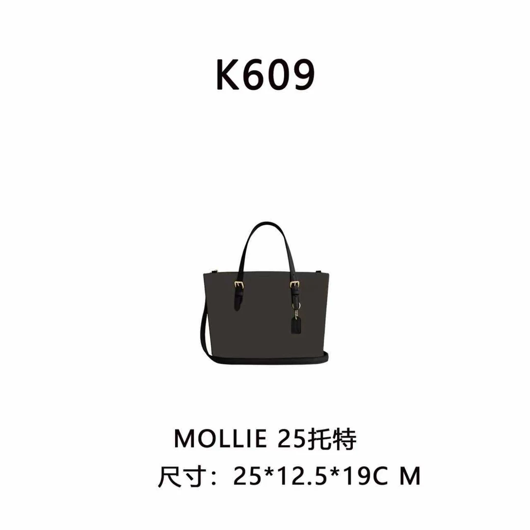 【K609】MOLLIE 25托特按编号拍（尺寸25*12.5*19C M）黑色老花女包