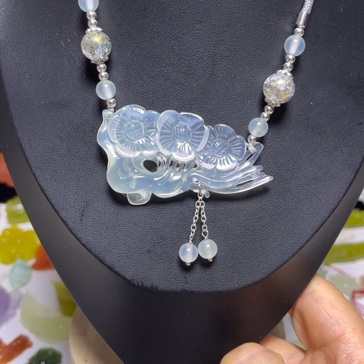 蛇纹石玉未镶嵌吊坠(赠链)