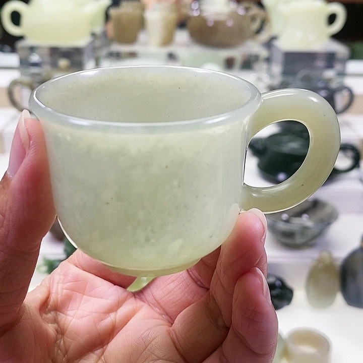 未镶嵌和田玉挂件茶杯60m l