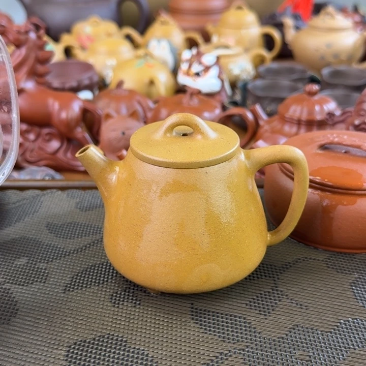紫砂茶壶黄金段全手高瓢200