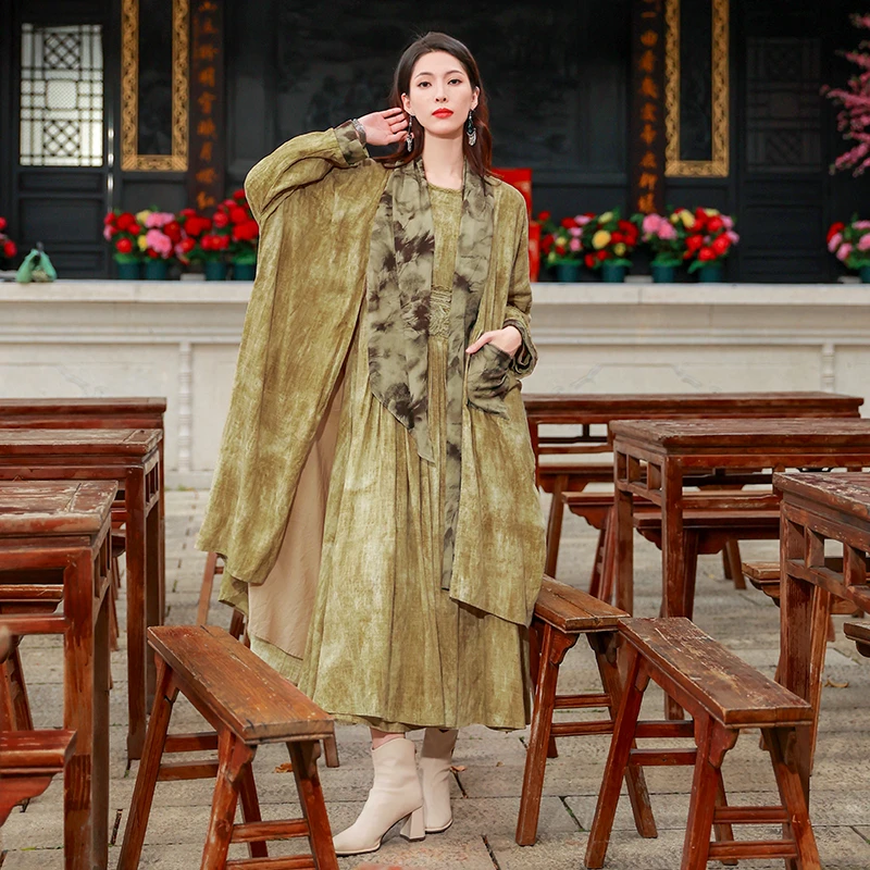 杨丽萍衣橱-下关风新中式风棉麻炒色长袖外套