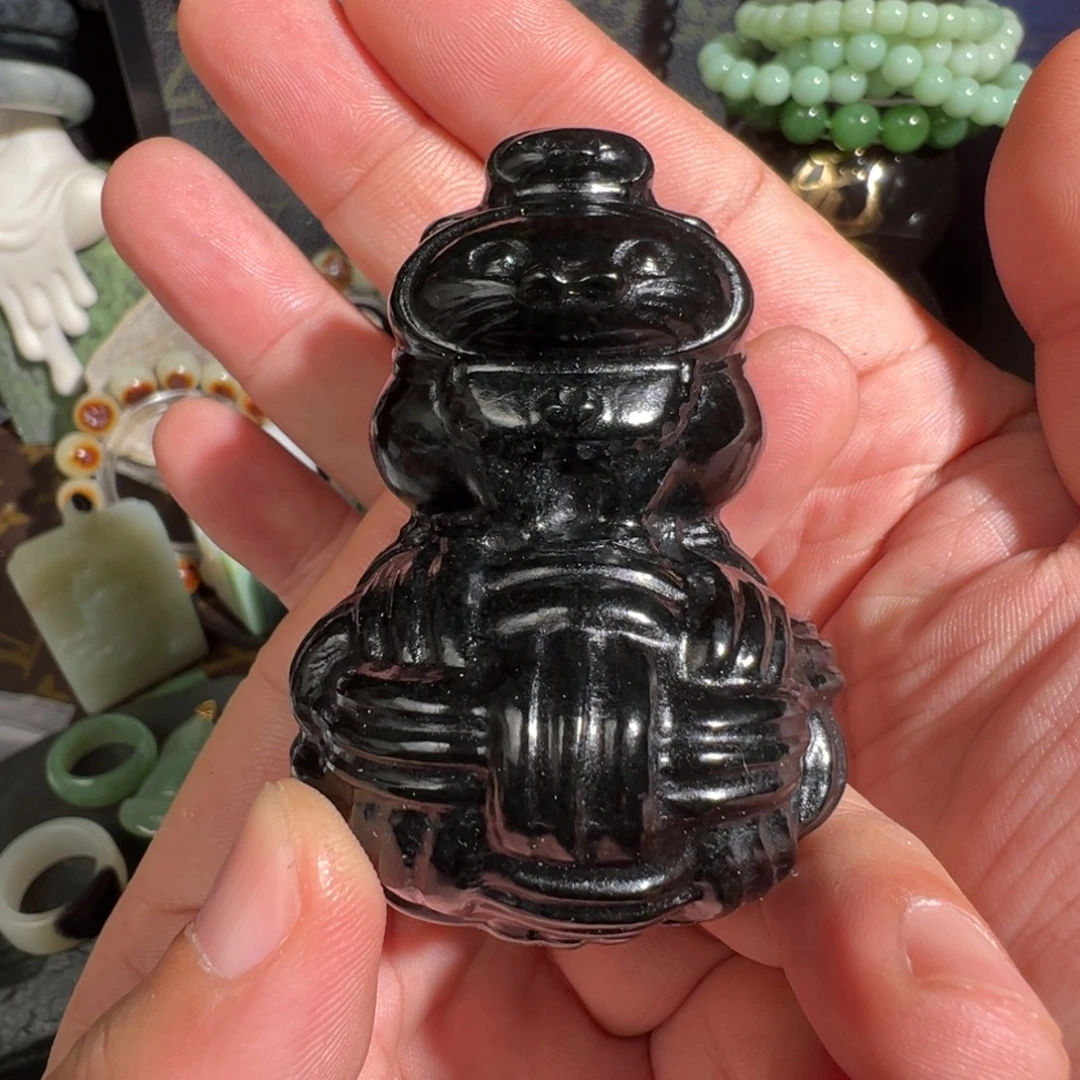 和田玉未镶嵌把件青海黑青二细双十一5折特价亏清款173.5g