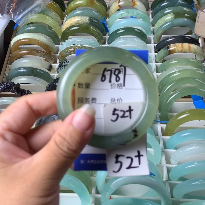 未镶嵌蛇纹石玉手镯6787