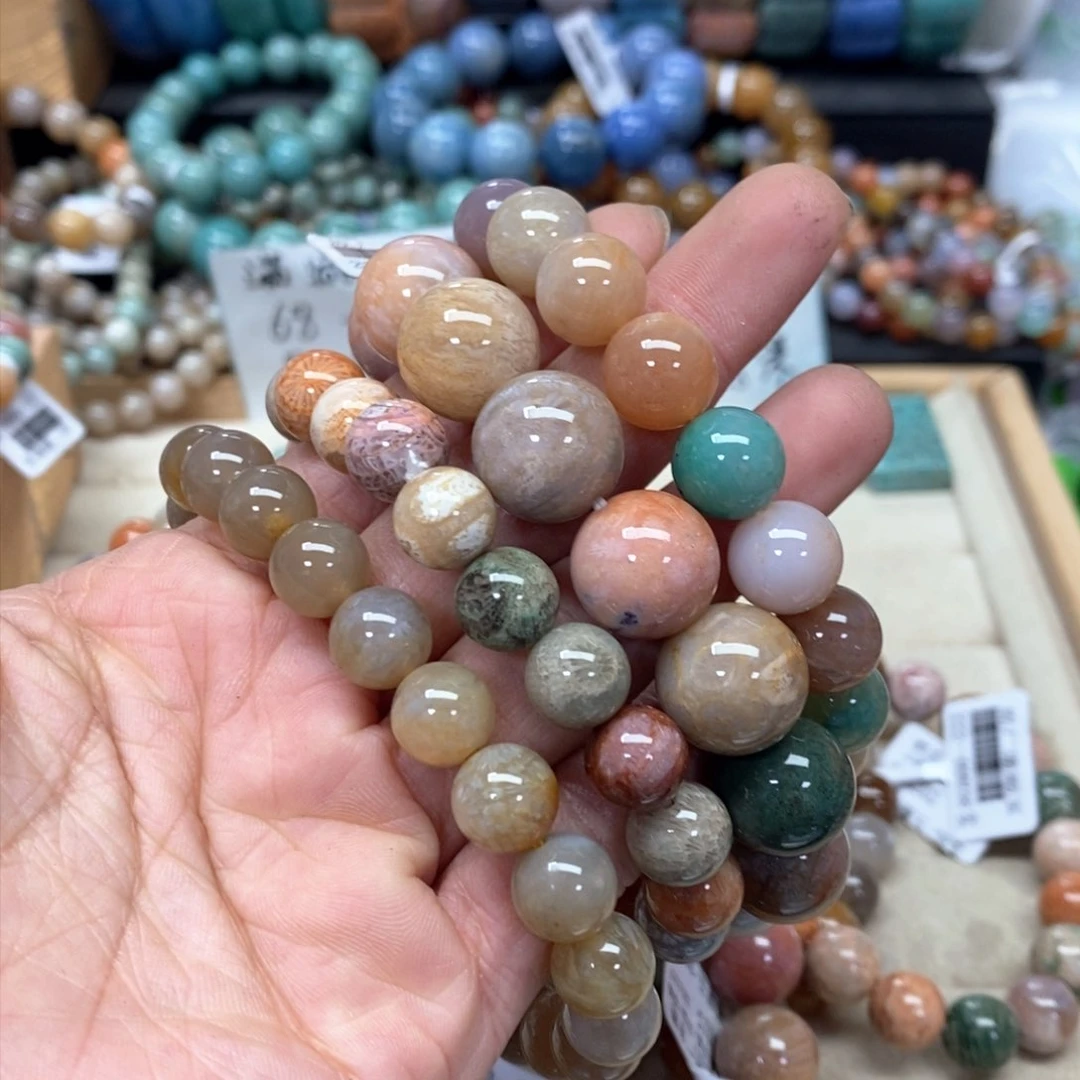 硅化珊瑚（珊瑚玉）手链未镶嵌柑146