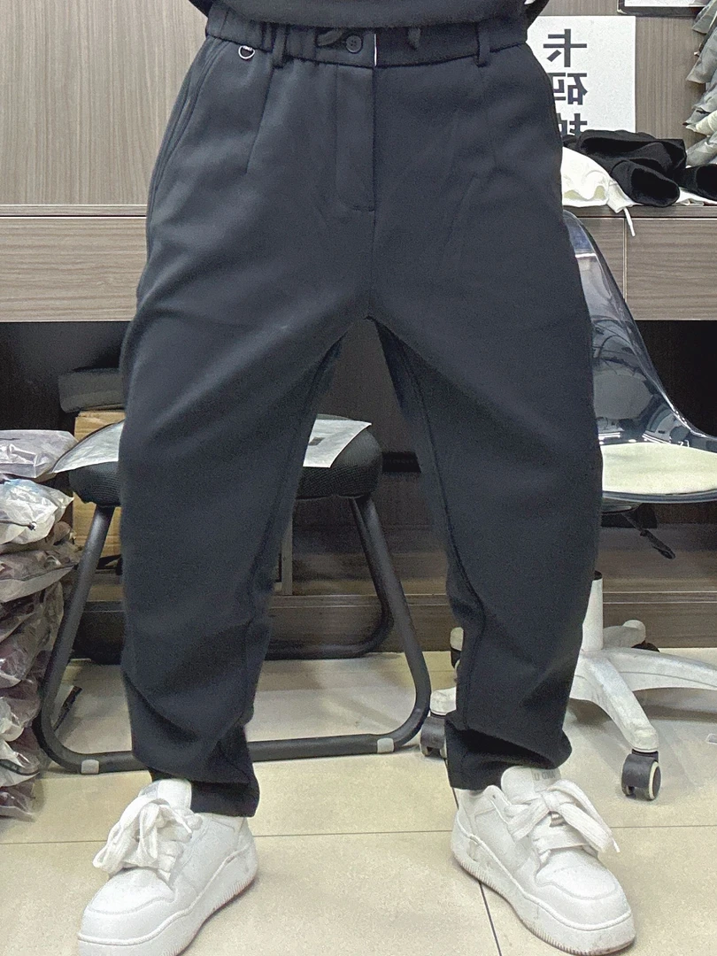 休闲西裤加厚宽松加大加肥弹力散腿裤D025