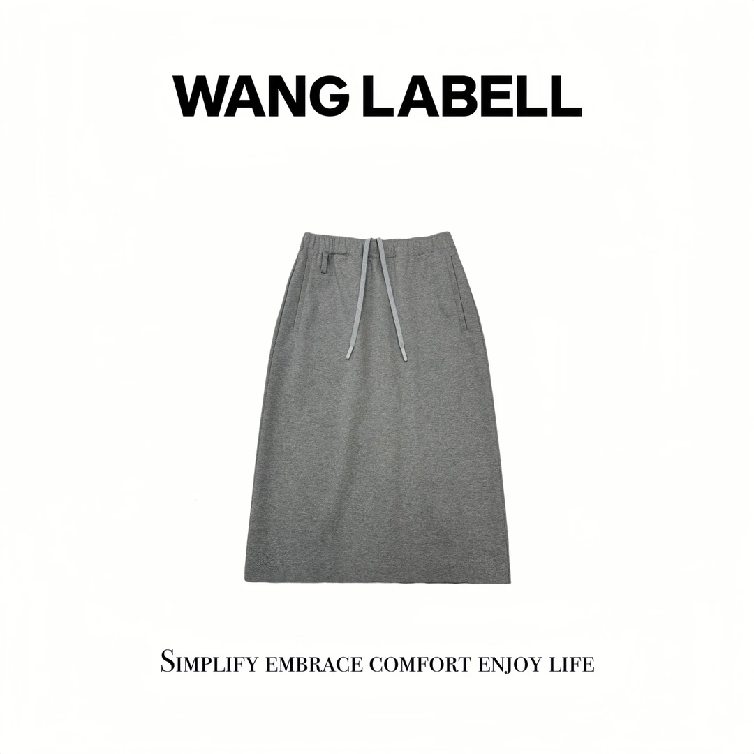 【王斌家】 |  灰色半裙  高腰显瘦时尚休闲百搭简约