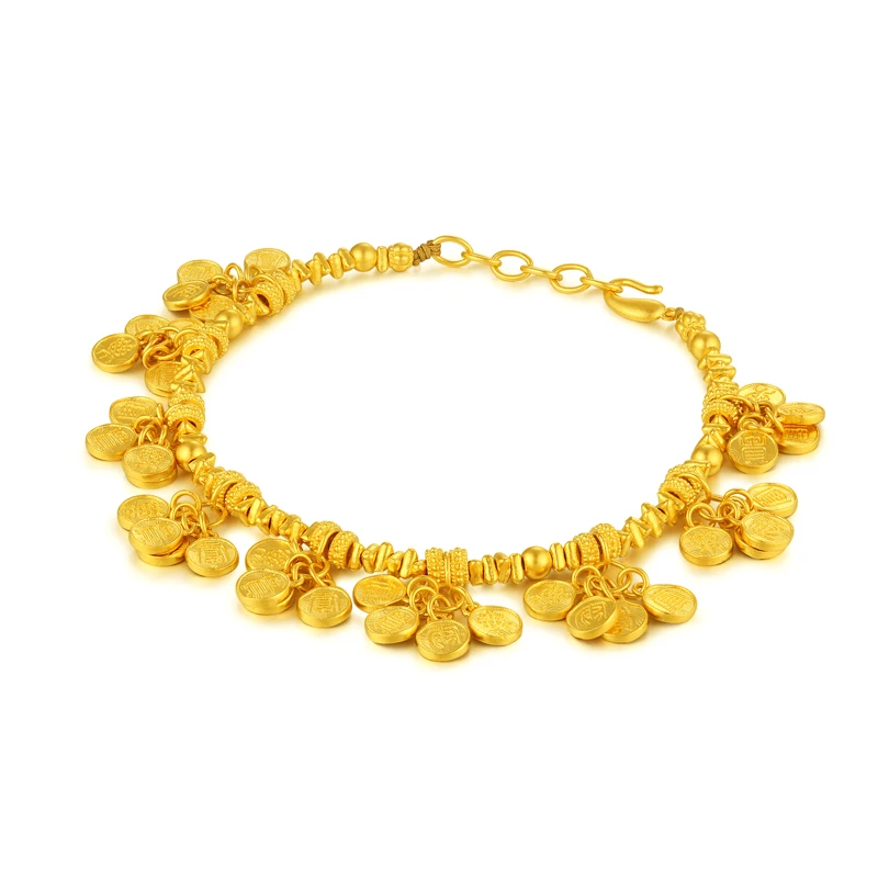 【传承】GH0400435福韵·秦皇汉武富贵万万年古法黄金手链