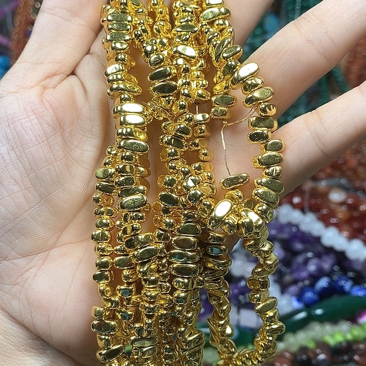 玛瑙/玉髓未镶嵌珠宝半成品黑胆石碎银子（2条）