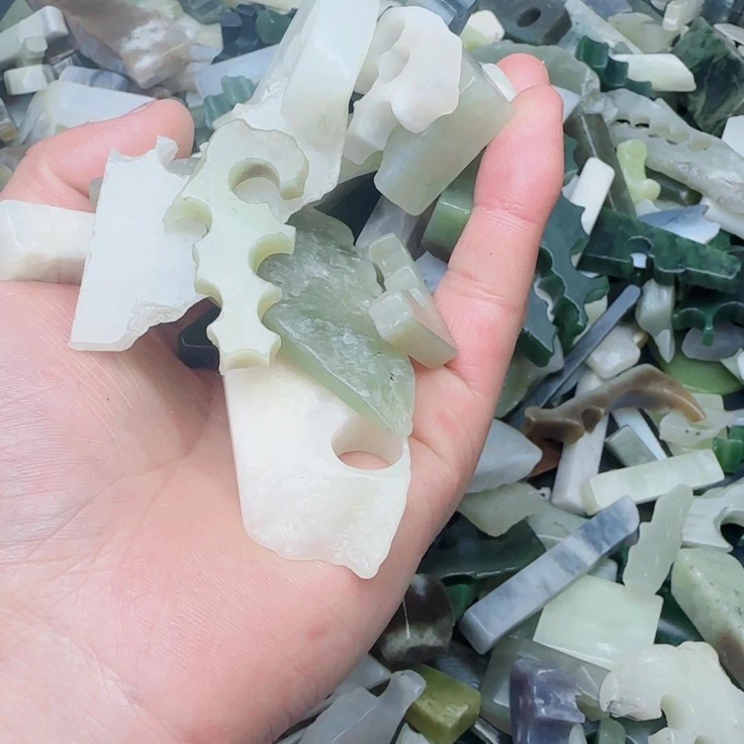 和田玉珠宝半成品未镶嵌一**乐