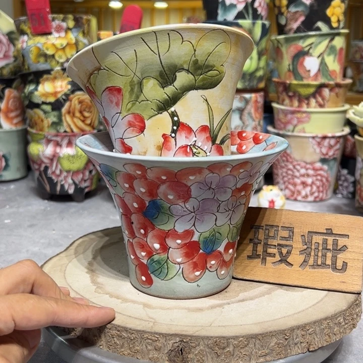 景德镇红陶精品手绘陶瓷
