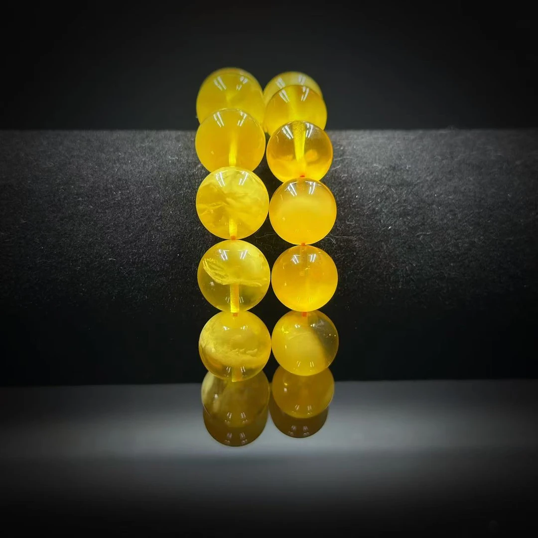 【缪老师严选】SJ1479  金白蜜蜡手链 多样性发其一