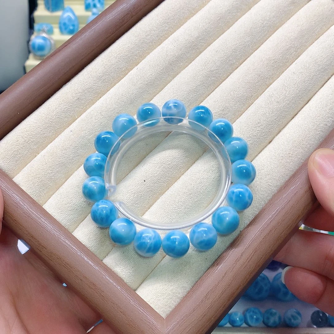 针钠钙石（海纹石）未镶嵌手链11.8  41克